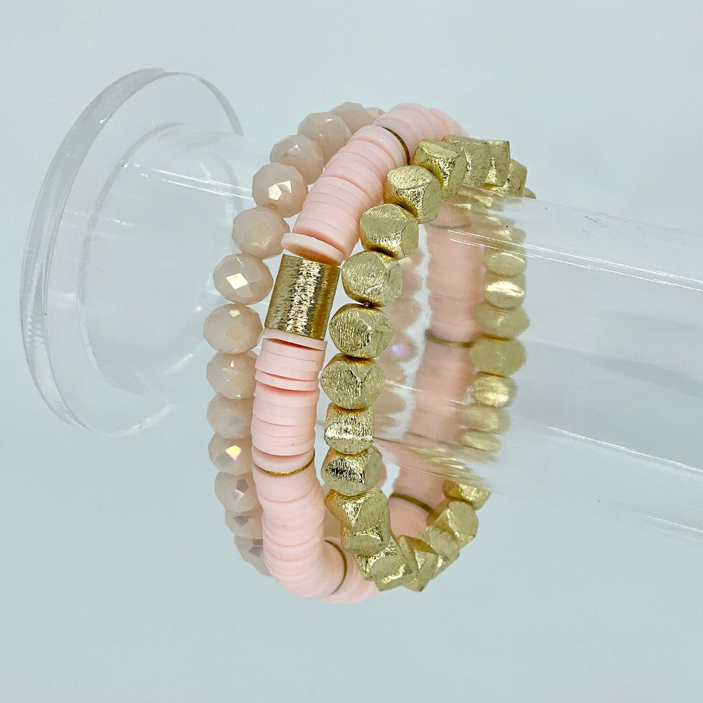 Blushing Goddess Bracelet Stack - Designs by KB