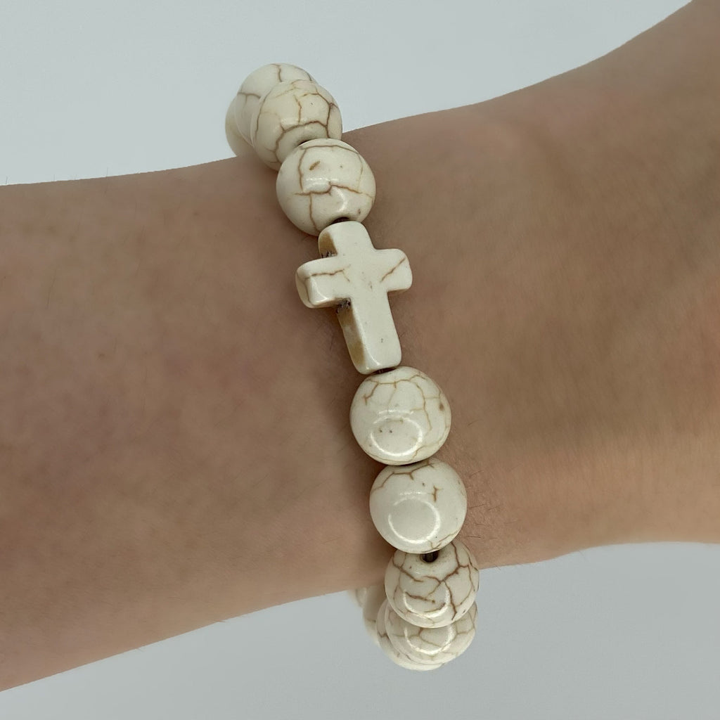 Cross Stone Bracelet - Designs by KB